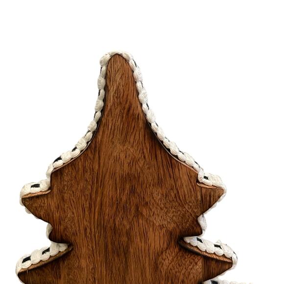 MACKENZIE-CHILDS Courtly Check Forest Christmas Trees Set of 2 Black White New - Picture 10 of 10